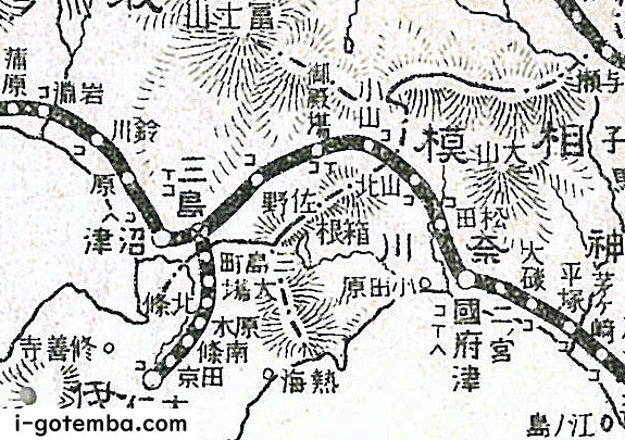 明治～大正初頭頃の東海道線の路線図
